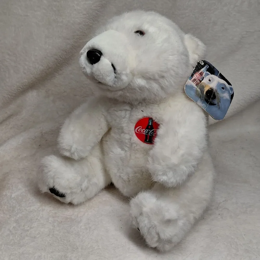 Vintage 1993 Coca-Cola Christmas Polar Bear Plush 7